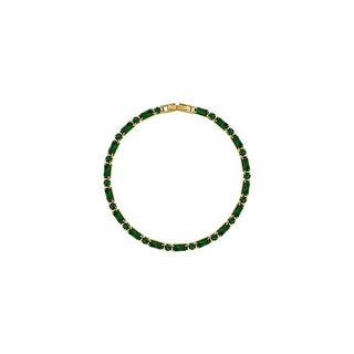 Copper Micro Inlay Vintage Emerald Zircon Bracelet