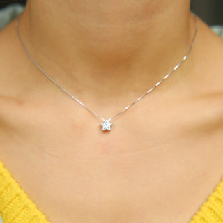 925 Sterling Silver Solitaire Box Chain Necklace