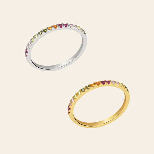 Colorful Zircon Ring