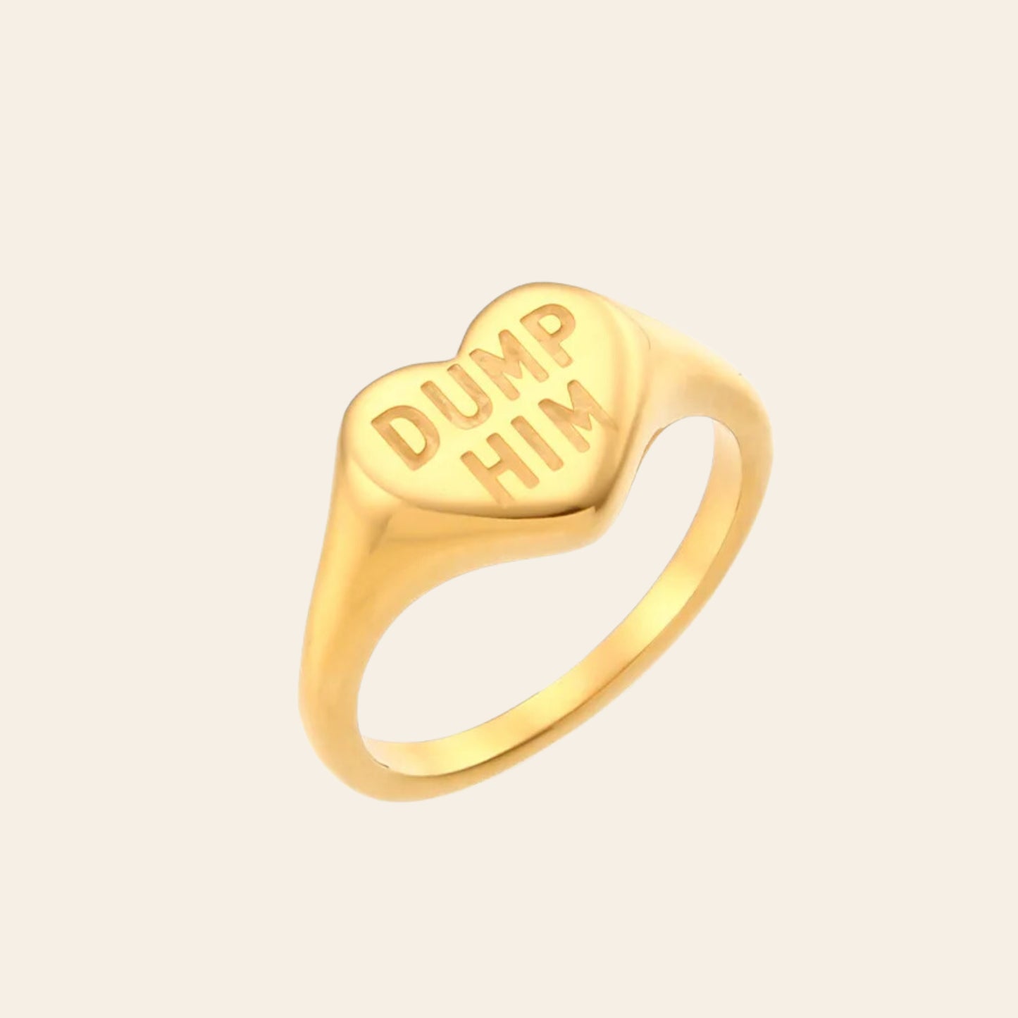 Stainless Steel Letter Ring