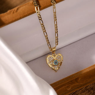 Heart-shaped Pendant Necklace And Earrings