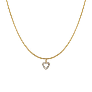 Peach Heart Pendant Necklace