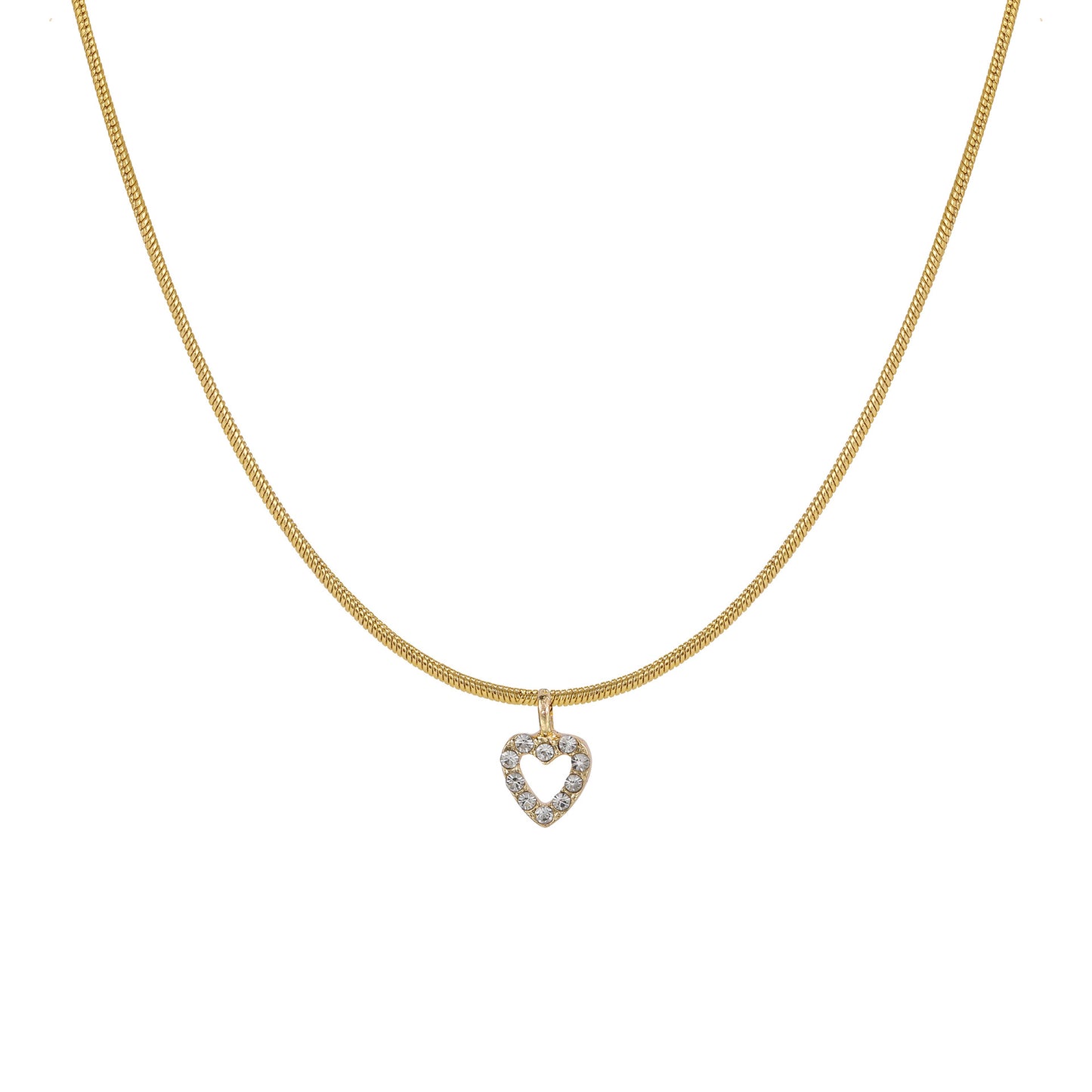 Peach Heart Pendant Necklace