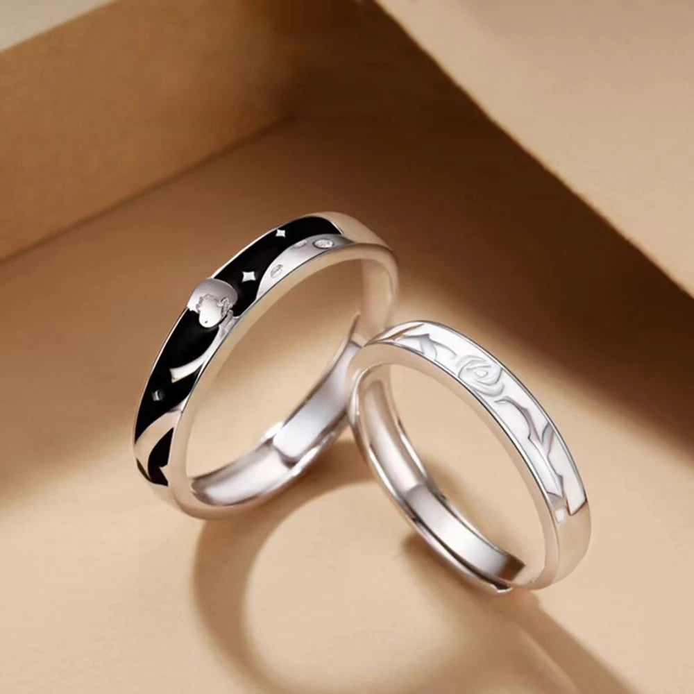 The Little Prince and Rose Couple Ring