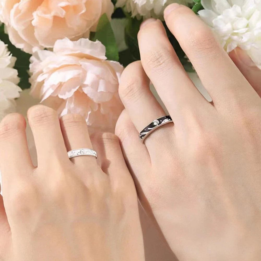 The Little Prince and Rose Couple Ring